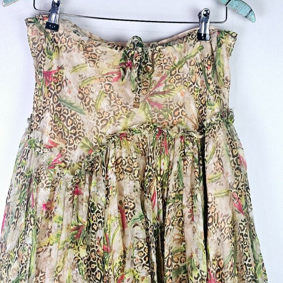 Diane Von Furstenberg Asymmetrical Flowy Fairytale Cheetah Print Skirt, Sz 2 - Picture 3 of 9